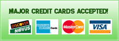 major credit cards accepted